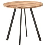 vidaXL Eettafel Massief Acaciahout 80 cm - Industrieel design - 34% korting