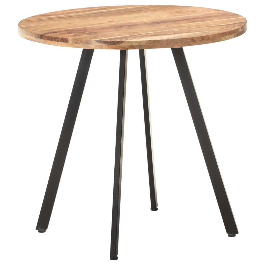 vidaXL Eettafel Massief Acaciahout 80 cm - Industrieel design - 34% korting