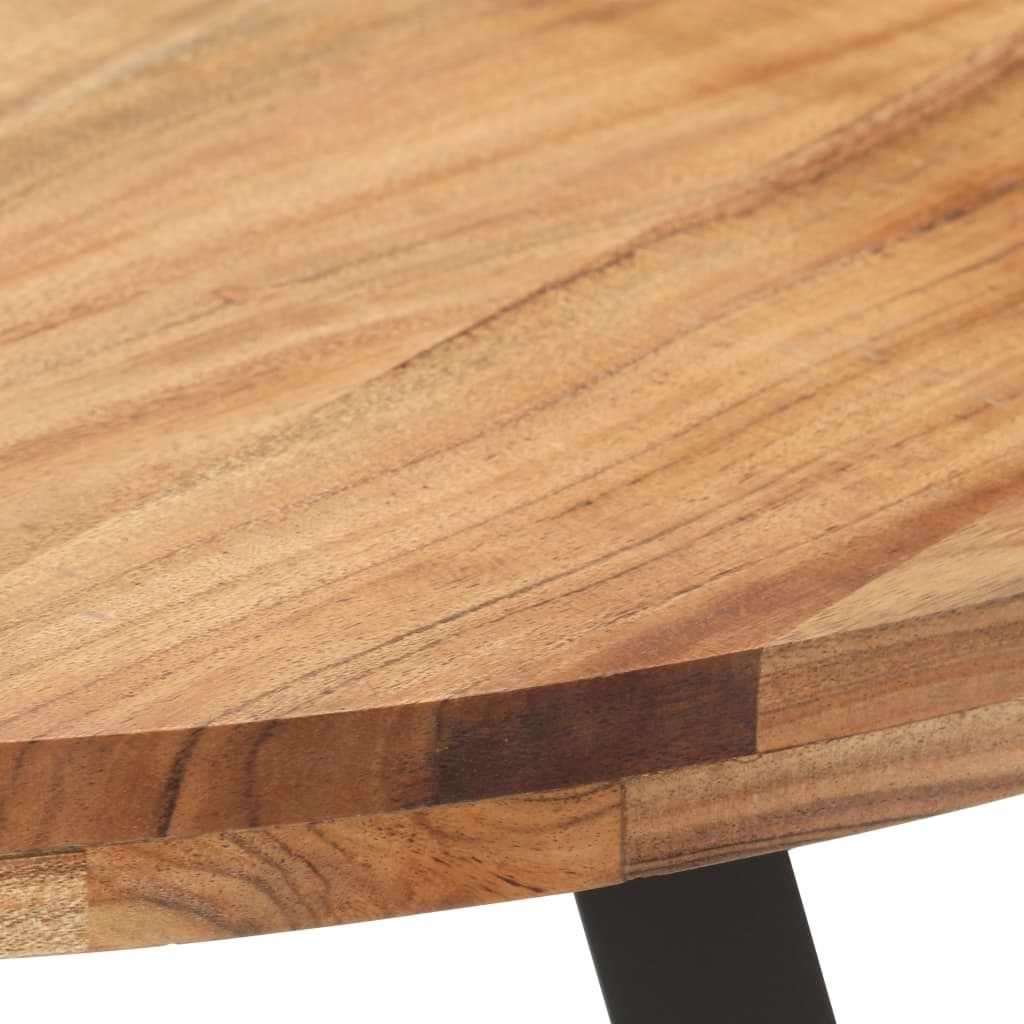 vidaXL Eettafel Massief Acaciahout 80 cm - Industrieel design - 34% korting