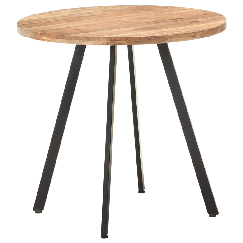 vidaXL Eettafel Massief Acaciahout 80 cm - Industrieel design - 34% korting