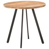 vidaXL Eettafel Massief Acaciahout 80 cm - Industrieel design - 34% korting