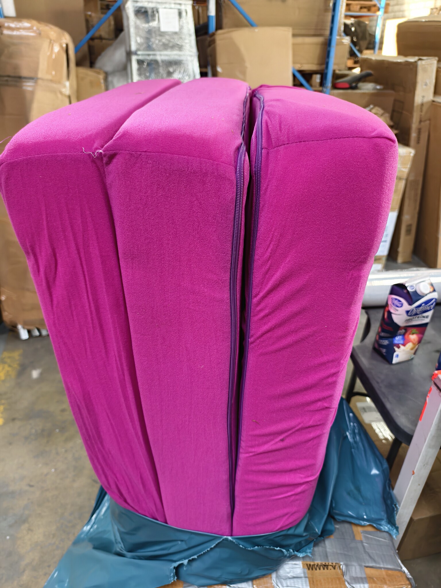 Vouwmatras Logeermatras Reismatras Camper/Caravan Violet 195x80x15 cm