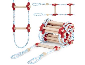 Touwladder 4m | Beukenhout | 250kg | 34% Korting