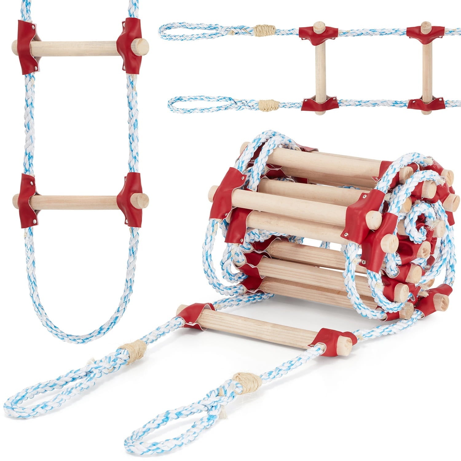 Touwladder 4m | Beukenhout | 250kg | 34% Korting
