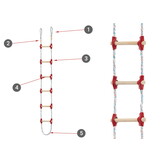 Touwladder 4m | Beukenhout | 250kg | 34% Korting