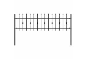 vidaXL Spike Heg Zwart 200x110 cm Gepoedercoat Staal - 64% Korting!