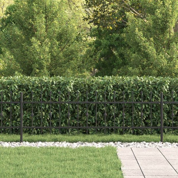 Spike Heg Zwart 200x130cm Gepoedercoat Staal - 60% Korting!