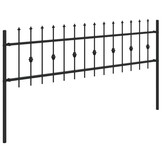 Spike Heg Zwart 200x130cm Gepoedercoat Staal - 60% Korting!