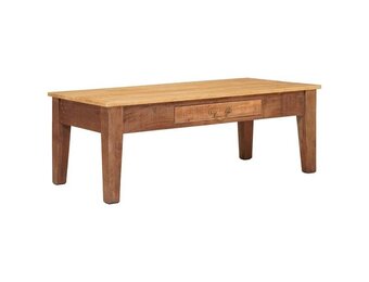 Salontafel met Lade - Massief Mango Hout - Bruin - 35% Korting!