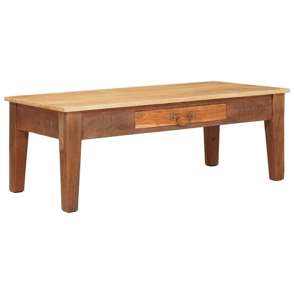 Salontafel met Lade - Massief Mango Hout - Bruin - 35% Korting!