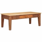Salontafel met Lade - Massief Mango Hout - Bruin - 35% Korting!