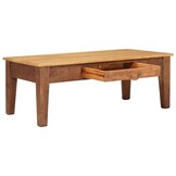 Salontafel met Lade - Massief Mango Hout - Bruin - 35% Korting!