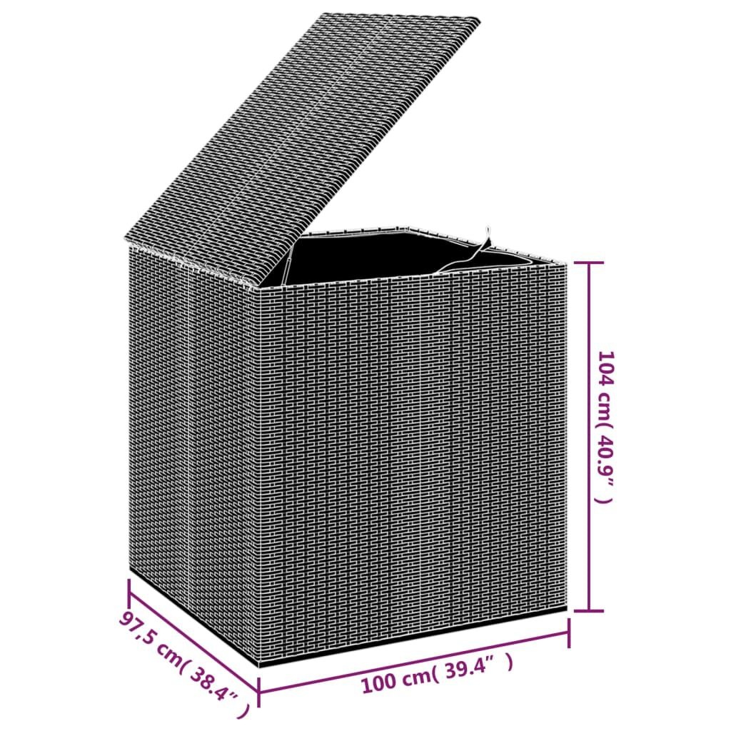 vidaXL Tuinbox Rattan Bruin - 100x97,5x104 cm (34% Korting)