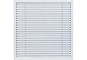 Ventilatierooster 50x50cm Wit Staal - Vloer, Wand & Plafond - Met Insectenwering