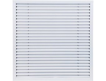 Ventilatierooster 50x50cm Wit Staal - Vloer, Wand & Plafond - Met Insectenwering