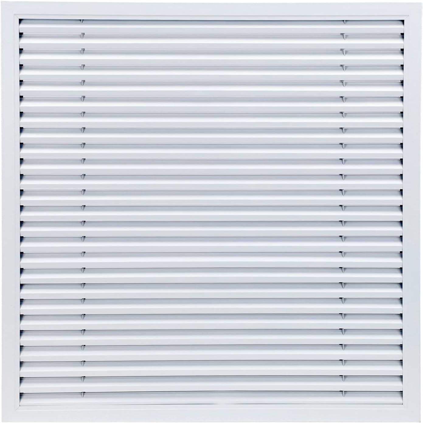 Ventilatierooster 50x50cm Wit Staal - Vloer, Wand & Plafond - Met Insectenwering