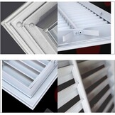 Ventilatierooster 50x50cm Wit Staal - Vloer, Wand & Plafond - Met Insectenwering