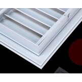 Ventilatierooster 50x50cm Wit Staal - Vloer, Wand & Plafond - Met Insectenwering