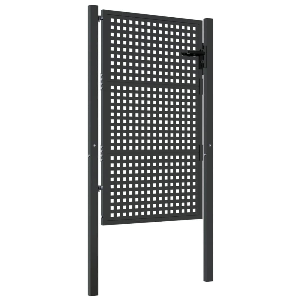 VidaXL Poort 105x175 cm Staal Antraciet - 35% Korting!