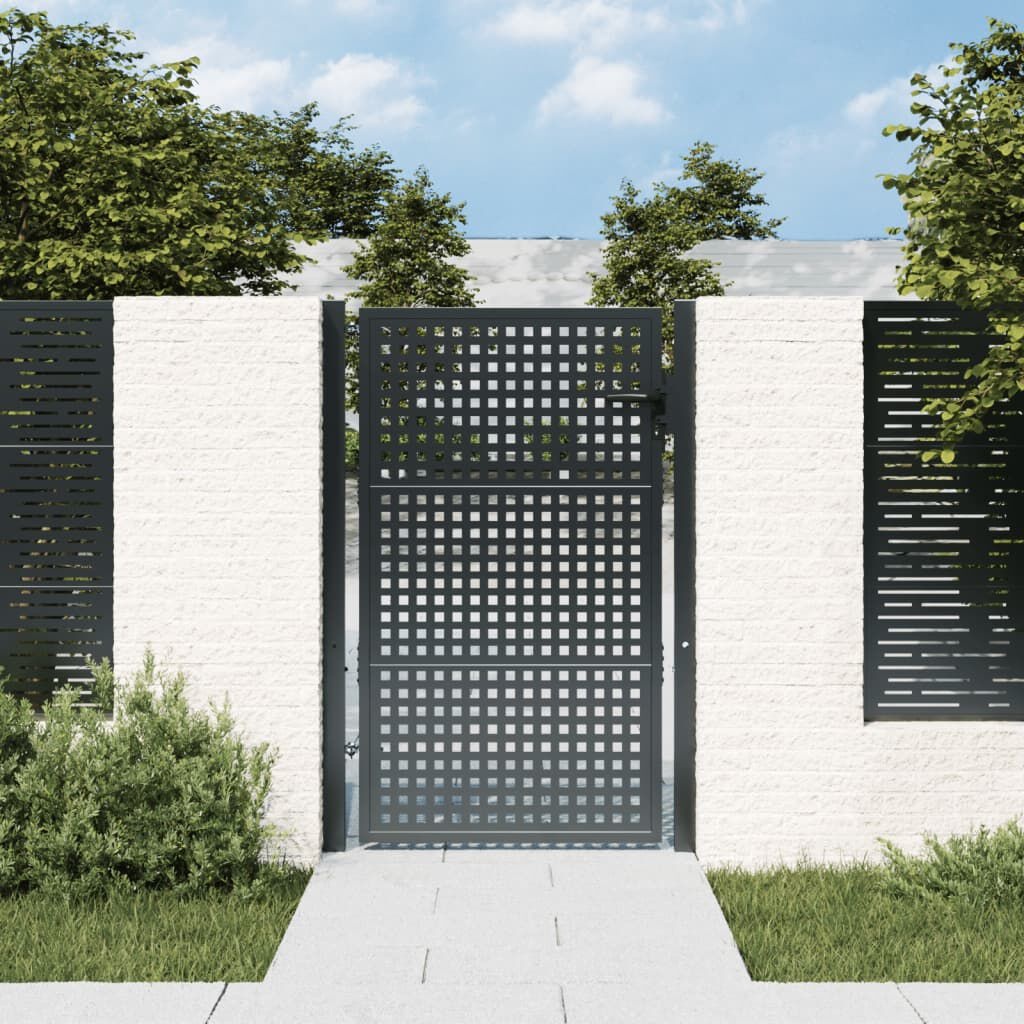VidaXL Poort 105x175 cm Staal Antraciet - 35% Korting!