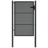 VidaXL Poort 105x175 cm Staal Antraciet - 35% Korting!
