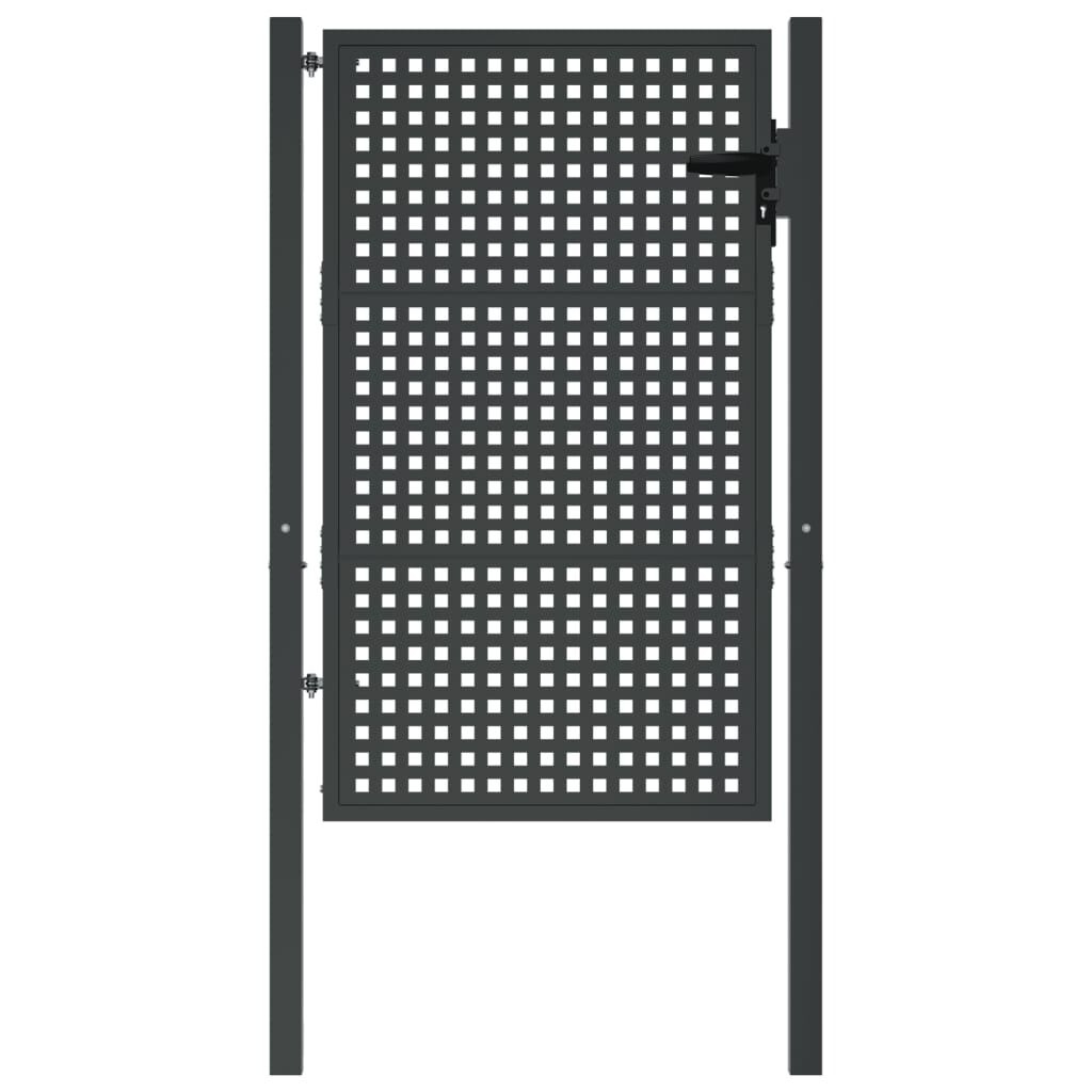 VidaXL Poort 105x175 cm Staal Antraciet - 35% Korting!