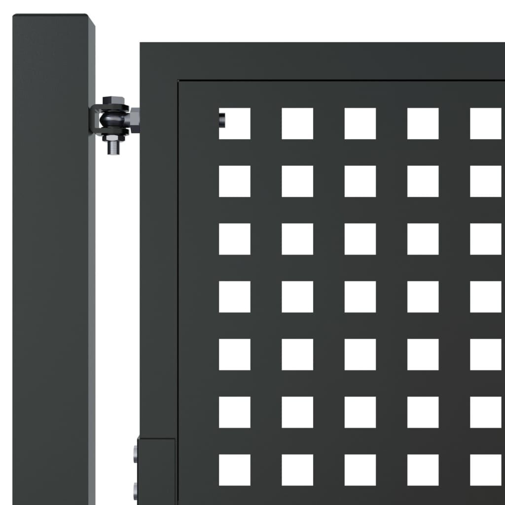 VidaXL Poort 105x175 cm Staal Antraciet - 35% Korting!
