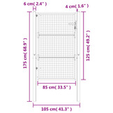 VidaXL Poort 105x175 cm Staal Antraciet - 35% Korting!