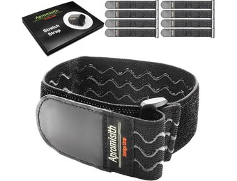 Elastische Klittenband Bindstrips 30cm Zwart (8 Stuks) - 27% Korting