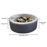 Ballenbad Grijs/Wit (90cm) | 200 Ballen | Wasbare Hoes (34% Korting)