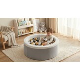Ballenbad Grijs/Wit (90cm) | 200 Ballen | Wasbare Hoes (34% Korting)