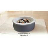 Ballenbad Grijs/Wit (90cm) | 200 Ballen | Wasbare Hoes (34% Korting)