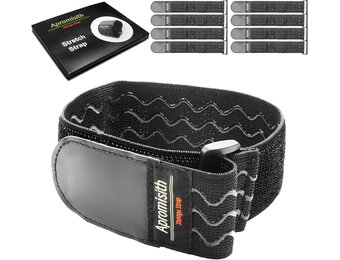 8x Elastische Kabelbinders 30cm Zwart - Organiseer uw Snoeren met Korting!