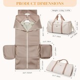 2-in-1 Reisplunjezak & Kledingtas Dames - Waterbestendig - Romig-wit