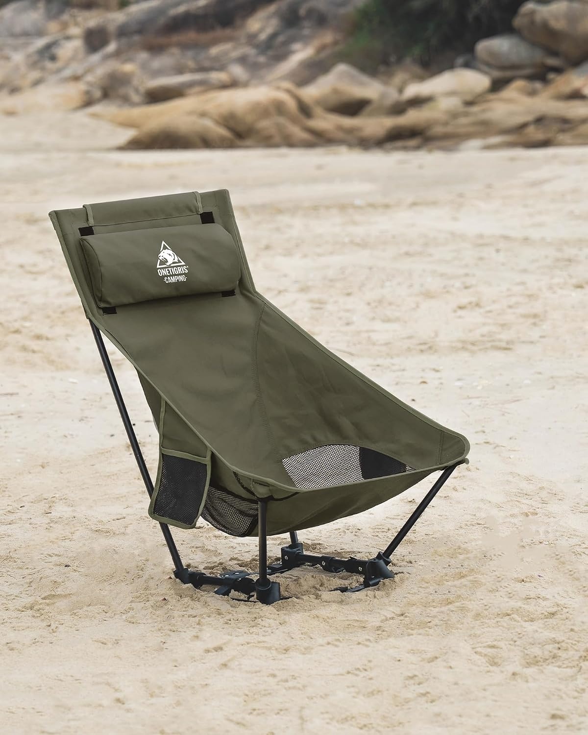Opvouwbare Campingstoel met Hoge Rugleuning - Ranger Groen (34% Korting)