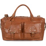 Echt Leren Reistas Wax Brown 49cm - Handbagage Vliegtuig - Vintage Look - 30% Korting
