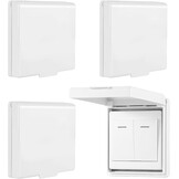 4x Waterdichte Stopcontact & Lichtschakelaar Afdekking Wit - 59% Korting
