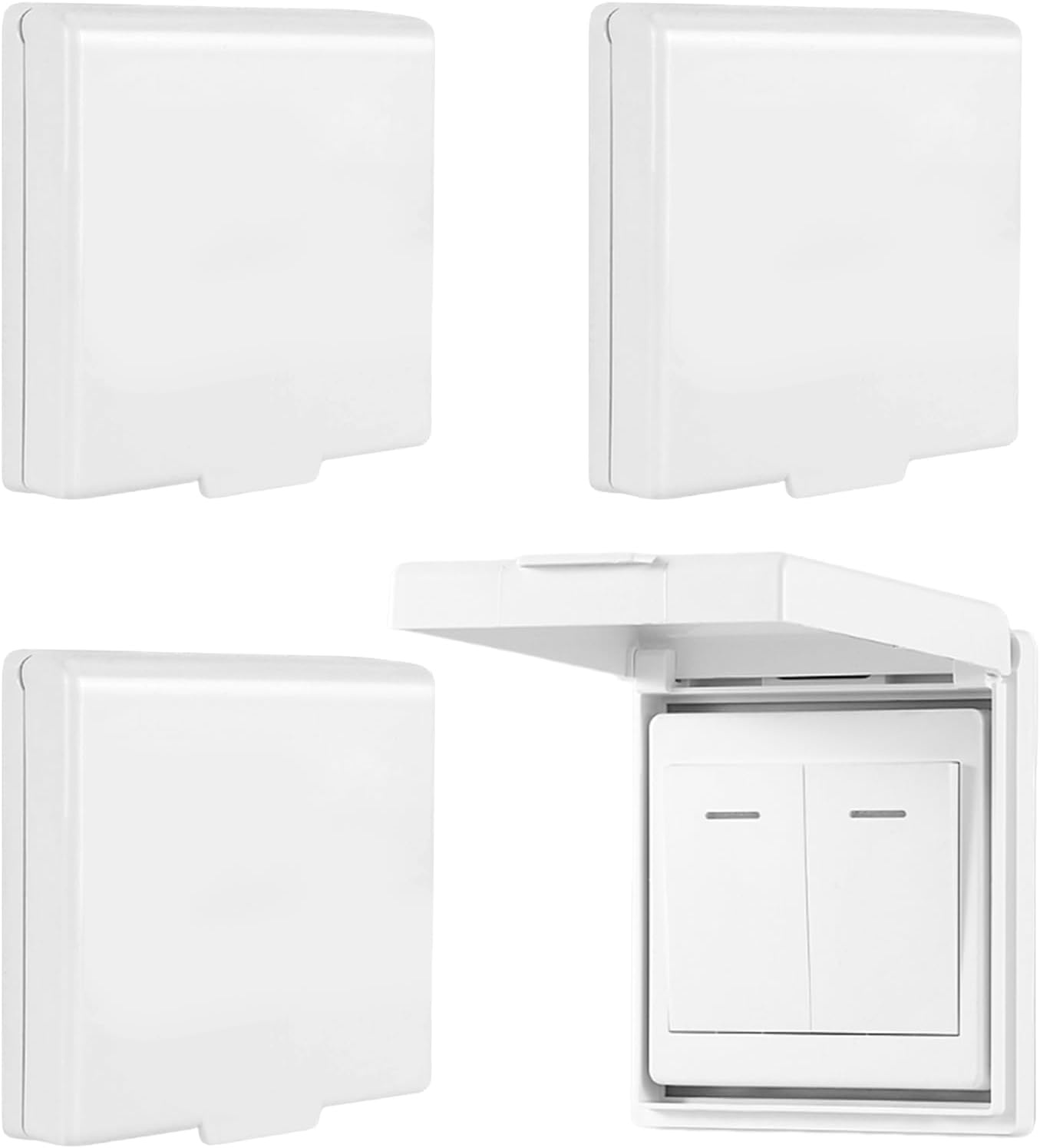 4x Waterdichte Stopcontactafdekking Type 86 - Wit - 62% Korting