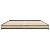VidaXL Bedframe Bewerkt Hout & Metaal Sonoma Eiken (120x200cm) - 34% Korting