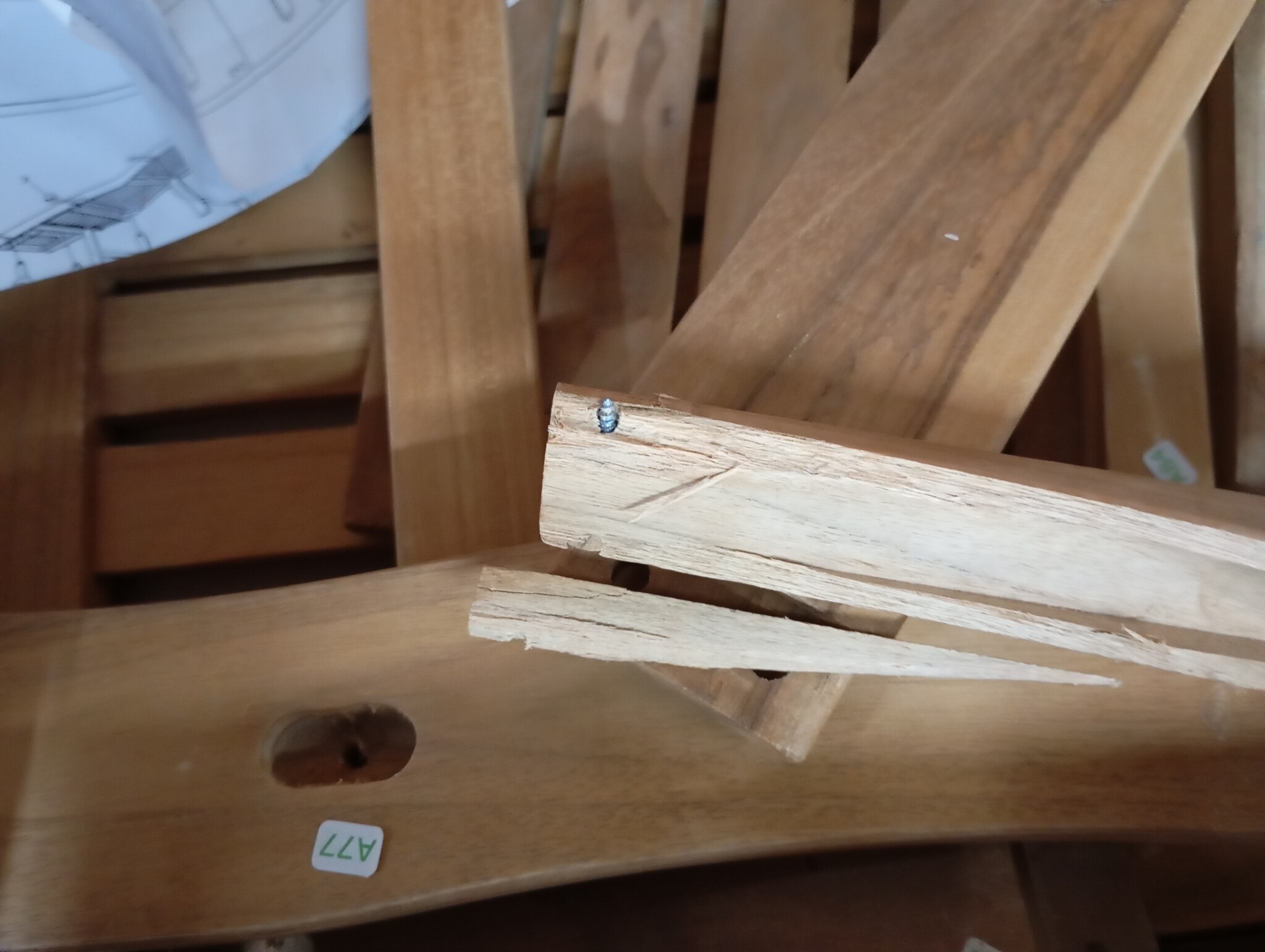 Massief Teakhouten Ligbed met 60% Korting
