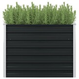 Verhoogde Plantenbak Gegalvaniseerd Staal Antraciet 100x100x77cm - 34% Korting