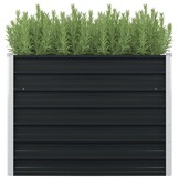 Verhoogde Plantenbak Gegalvaniseerd Staal Antraciet 100x100x77cm - 34% Korting