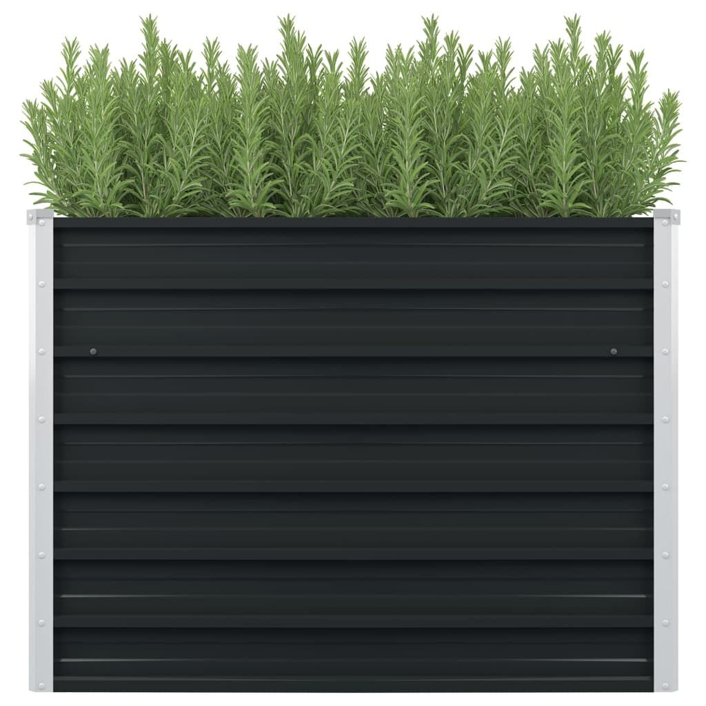 Verhoogde Plantenbak Gegalvaniseerd Staal Antraciet 100x100x77cm - 34% Korting