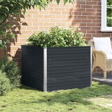 Verhoogde Plantenbak Gegalvaniseerd Staal Antraciet 100x100x77cm - 34% Korting