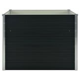 Verhoogde Plantenbak Gegalvaniseerd Staal Antraciet 100x100x77cm - 34% Korting