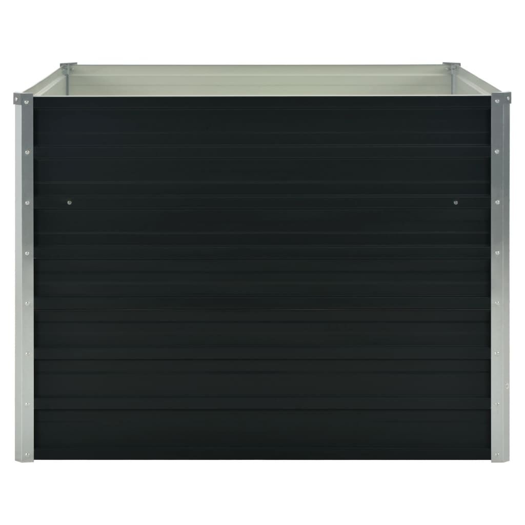Verhoogde Plantenbak Gegalvaniseerd Staal Antraciet 100x100x77cm - 34% Korting