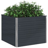 Verhoogde Plantenbak Gegalvaniseerd Staal Antraciet 100x100x77cm - 34% Korting