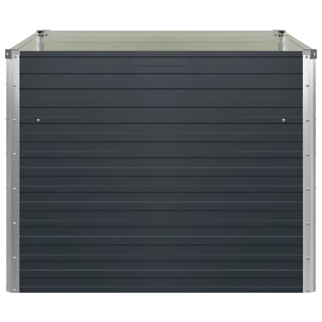 Verhoogde Plantenbak Gegalvaniseerd Staal Antraciet 100x100x77cm - 34% Korting