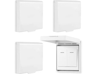 4x Waterdichte Stopcontactafdekking Buiten Wit - 43% Korting