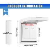 4x Waterdichte Stopcontact Afdekking Buiten - Wit